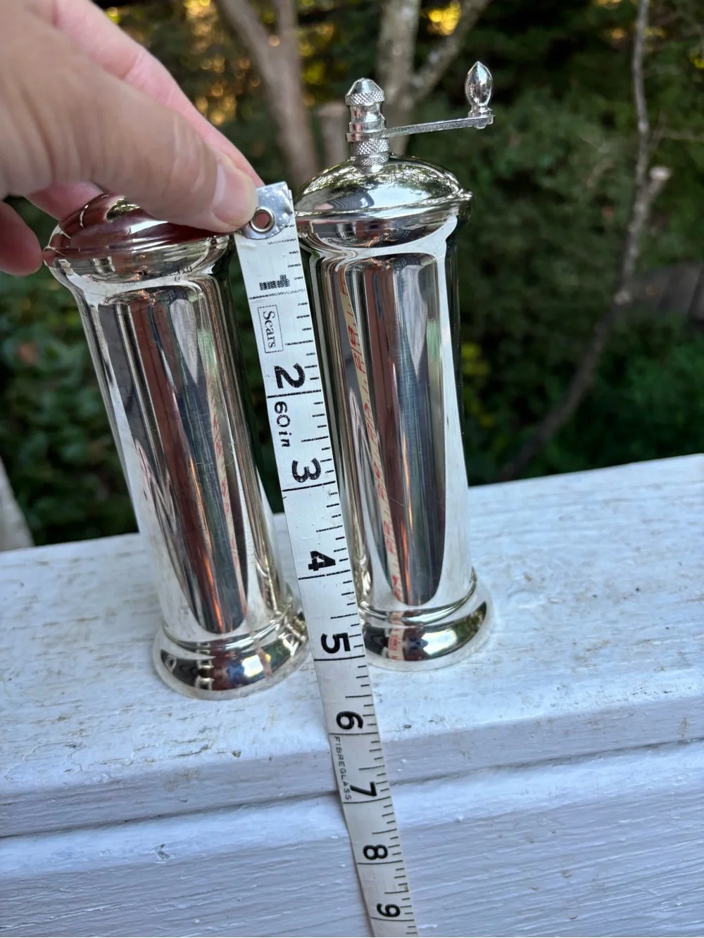 Maestri by Gorham Fine Silver Plate Pepper Mill and Salt Shaker Set